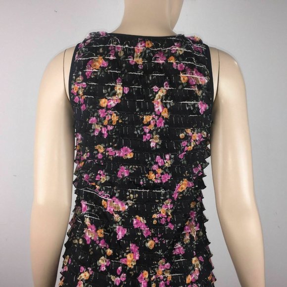 Free People S Multicolor Floral Ruffle Tunic Tank - Picture 6 of 9